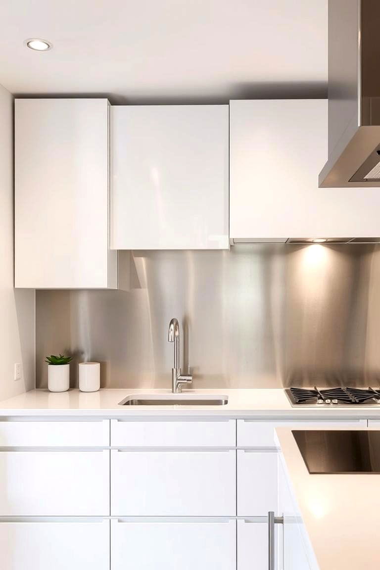 Stainless Steel for a Sleek Modern Look - 24 Kitchen Backsplash Ideas