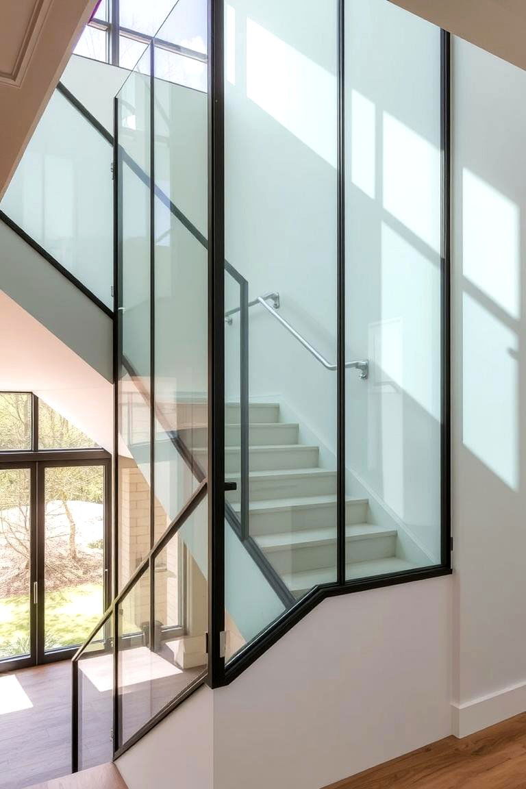 Staircase Accent Half Wall - 24 Half Wall Ideas