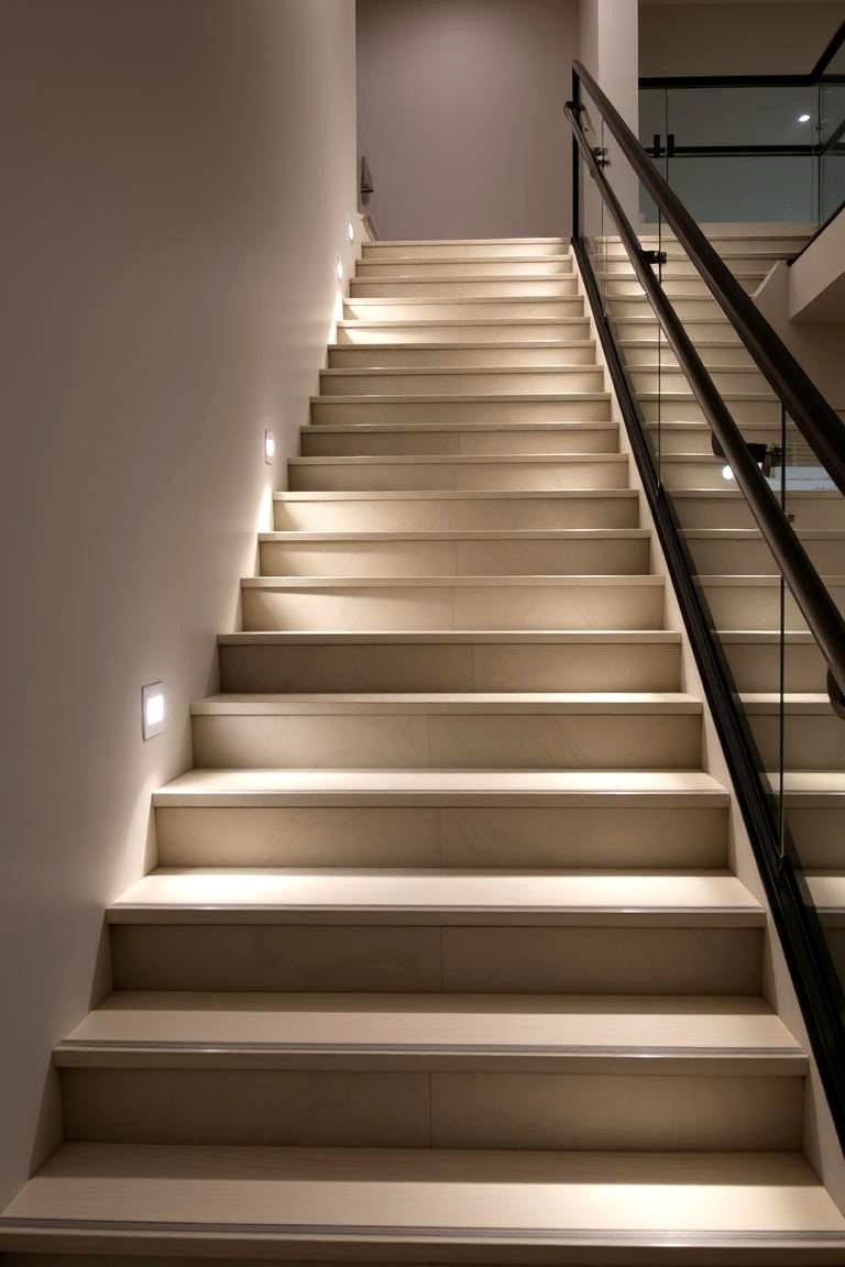 Staircase Safety Lighting - 24 Recessed Lighting Ideas