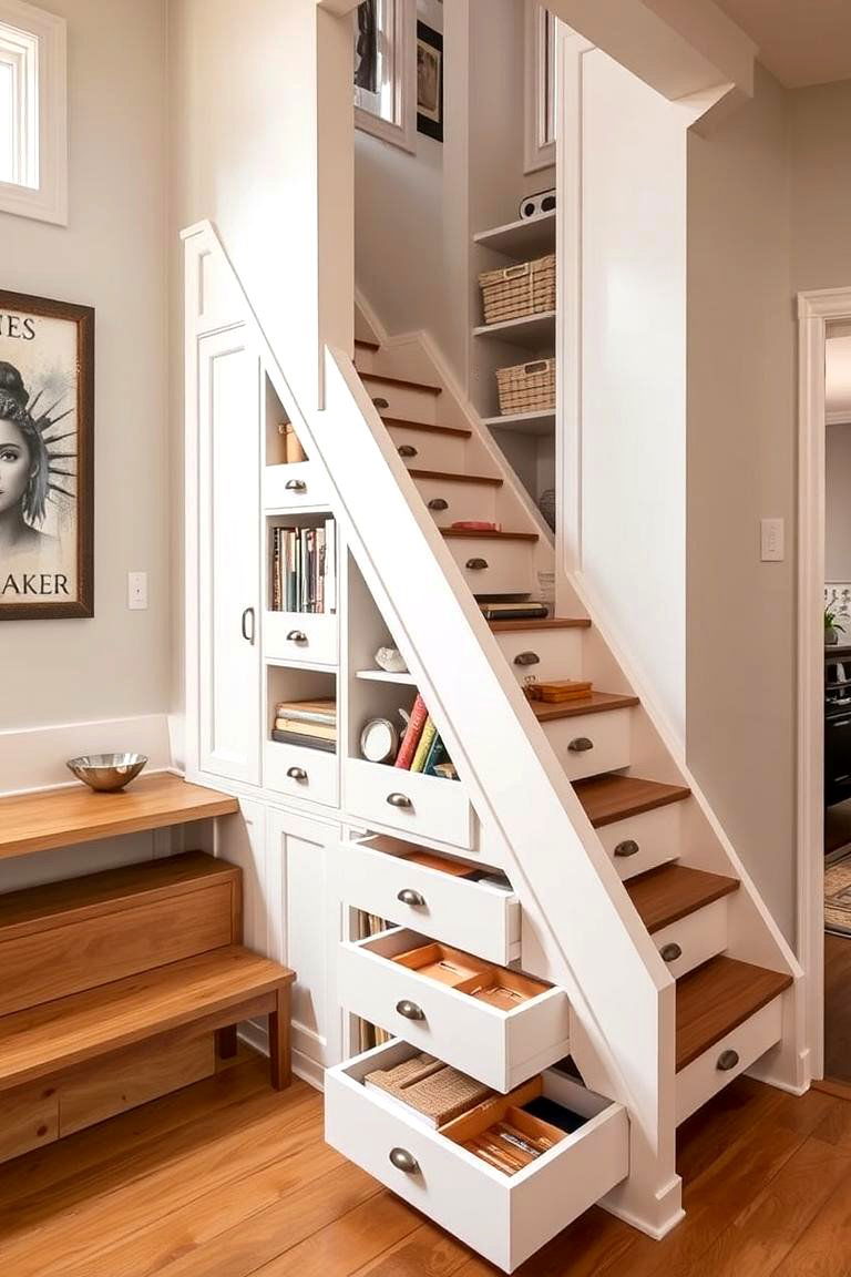 Staircase with Built in Storage - 24 Staircase Ideas
