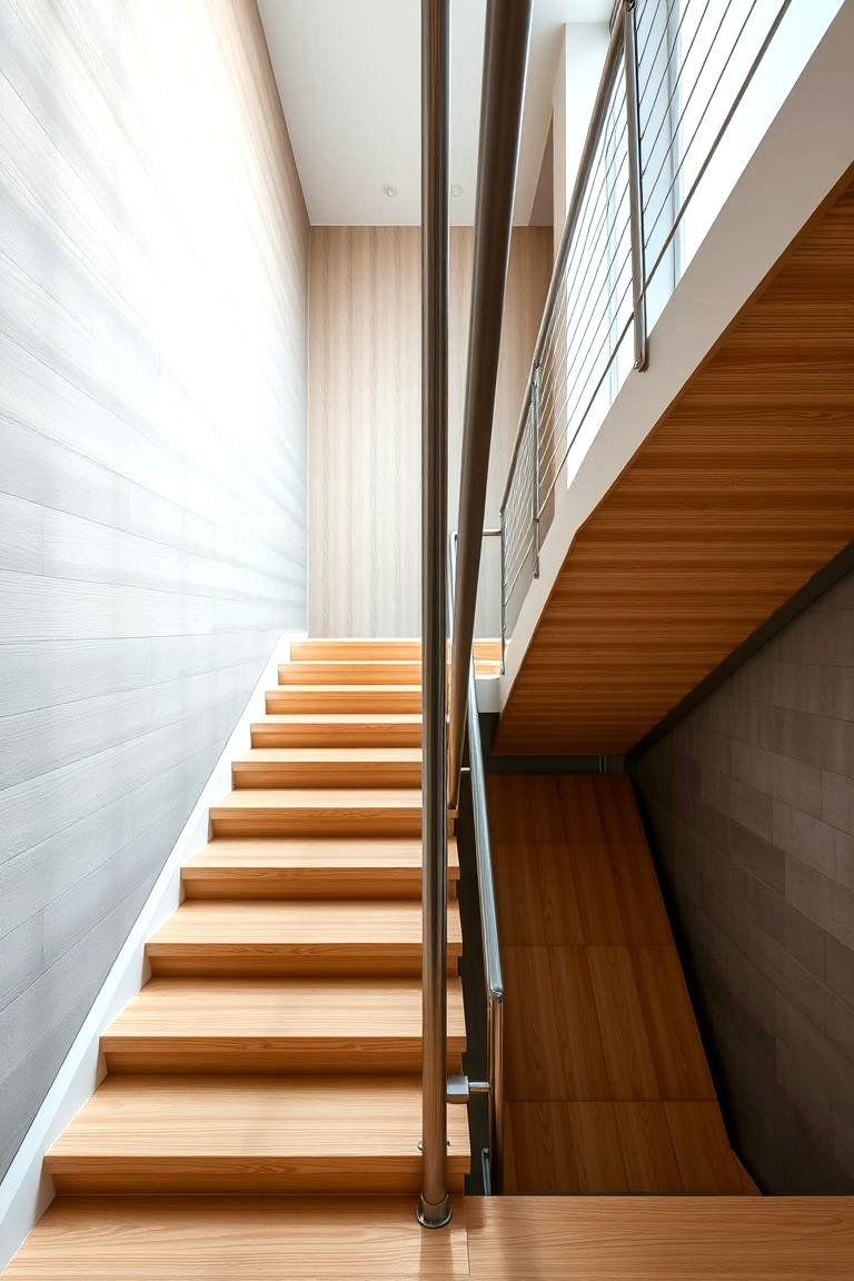 Staircase with a Central Spine - 24 Open Staircase Ideas