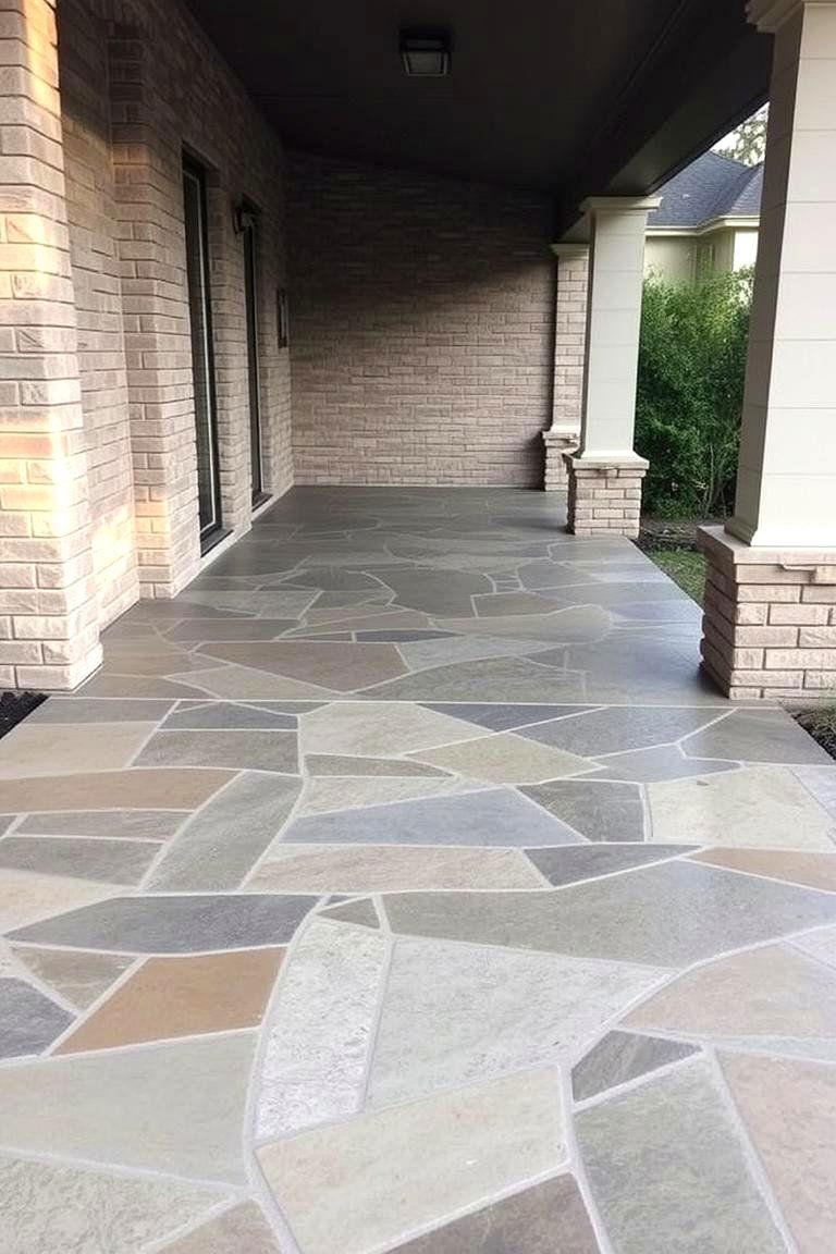 Stamped Concrete Designs - 24 Porch Flooring Options