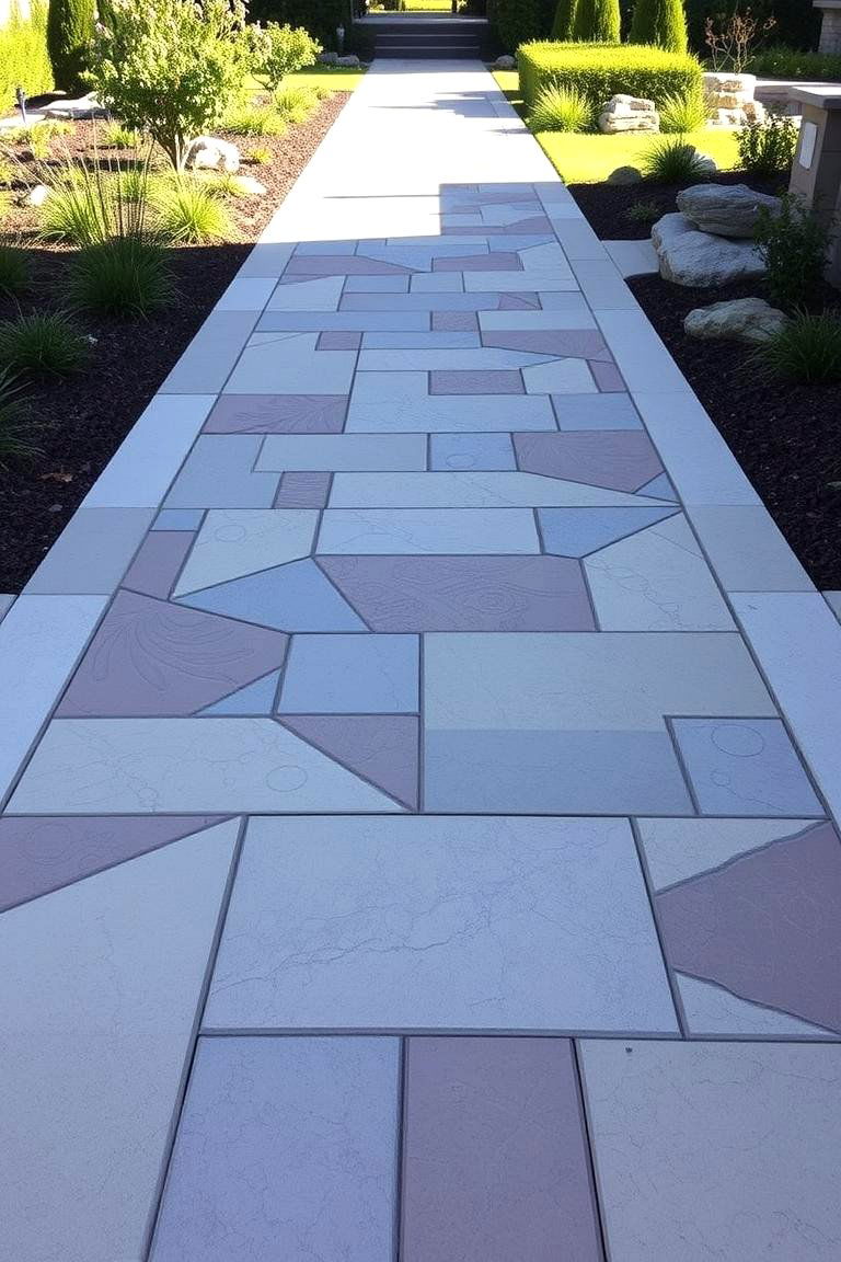 Stamped Concrete Walkway Designs - 24 Concrete Walkway Ideas