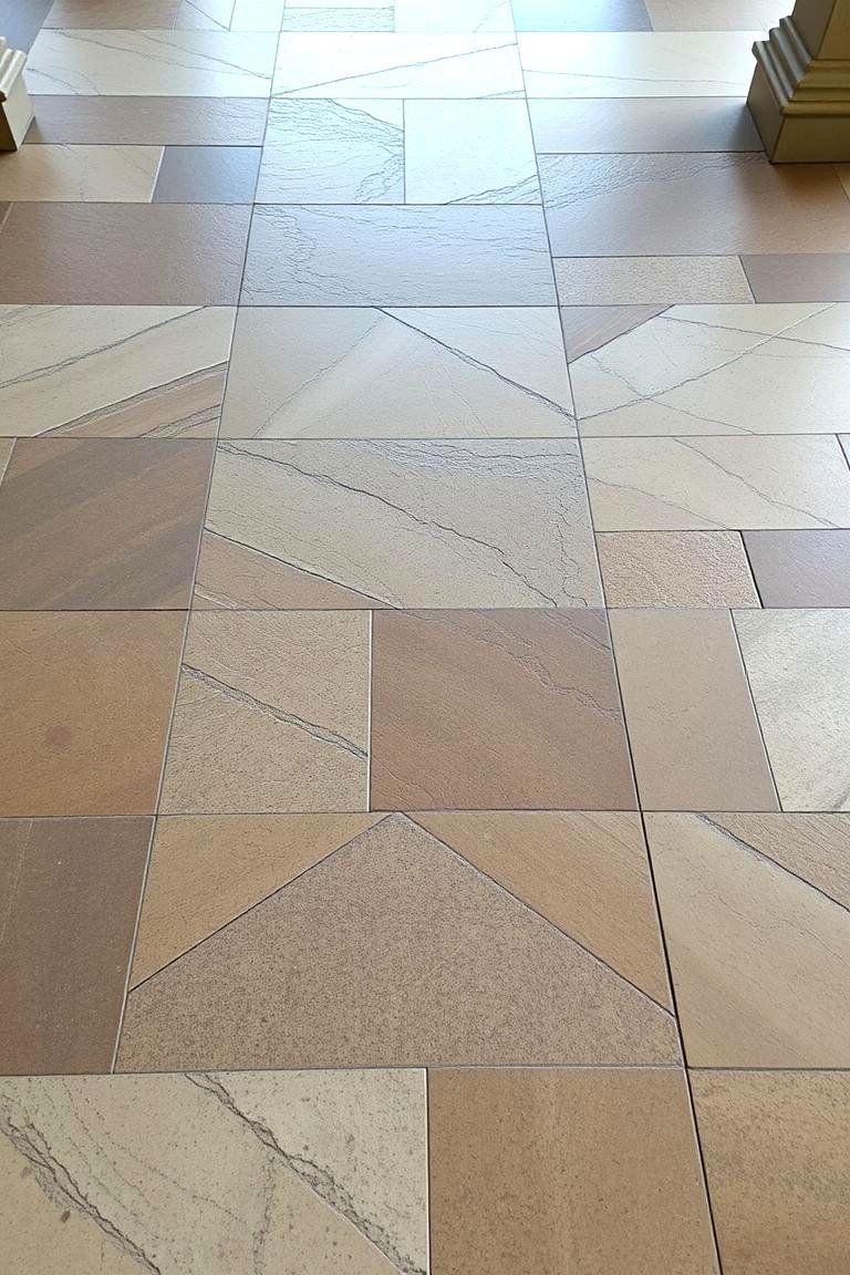 Stamped Concrete with Artistic Flair - 24 Indoor Concrete Floor Paint Ideas