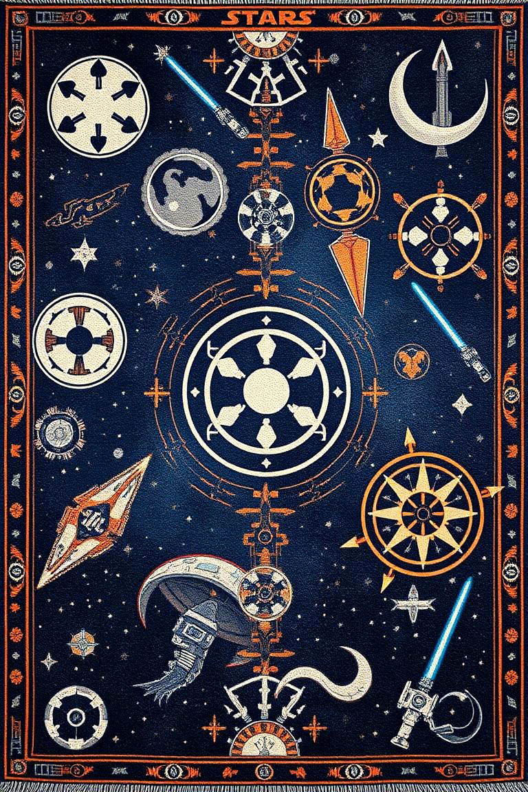 Star Wars Galactic Rug - 24 Star Wars Nursery Ideas