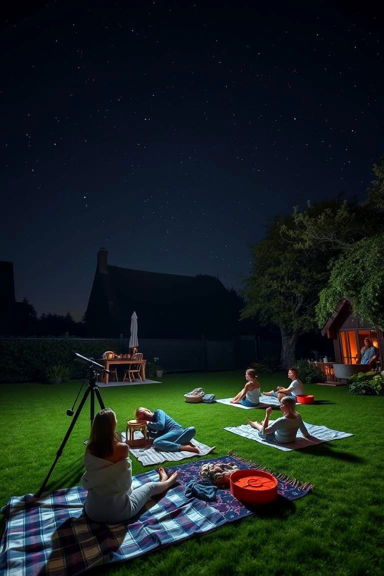 Stargazing Party with Blankets - 24 Garden Party Ideas