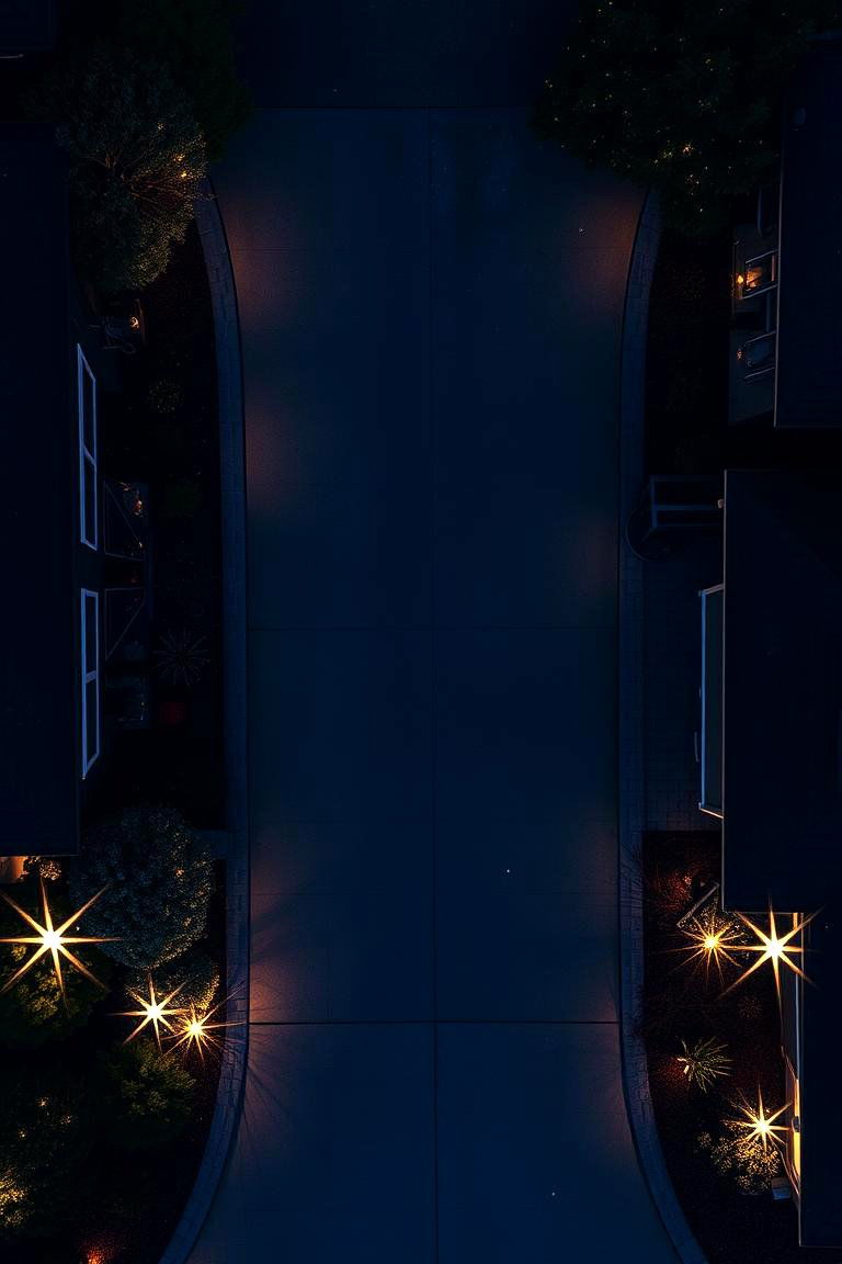 Starlight Inspired Overhead Lighting - 24 Driveway Lighting Ideas