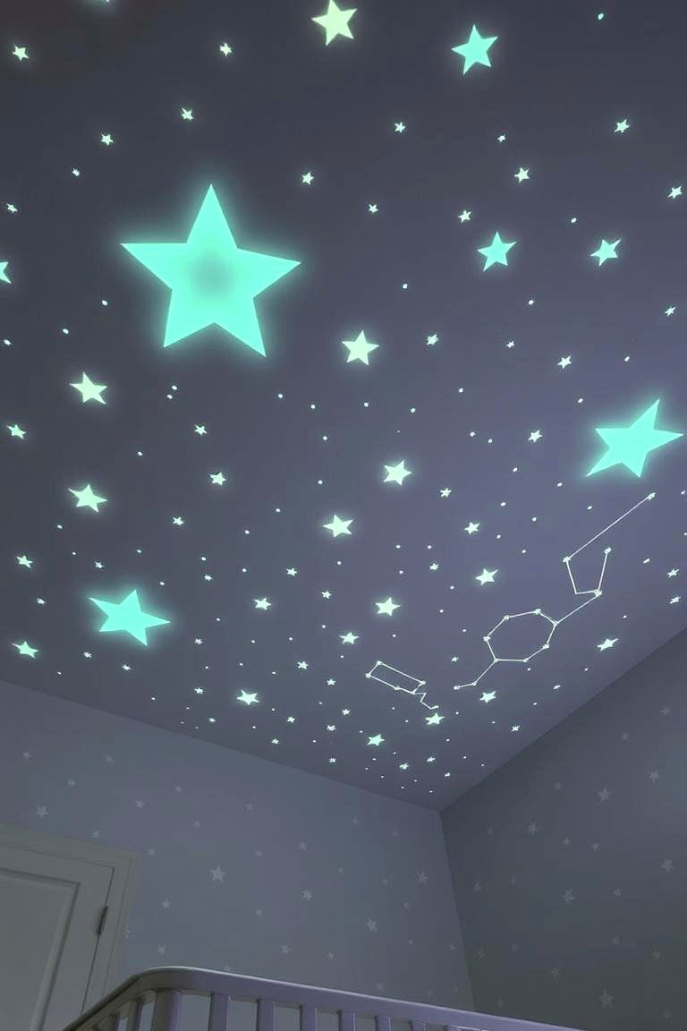 Starlit Ceiling Wonders - 24 Space-themed Nursery Ideas