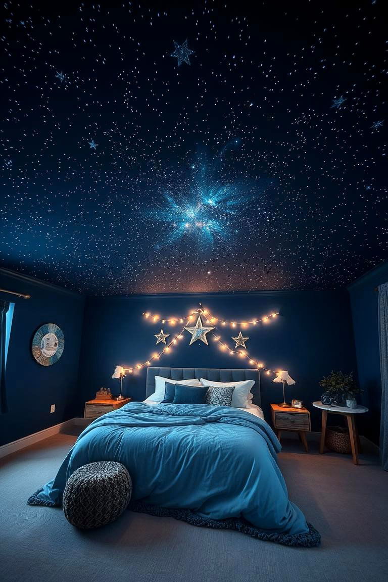 Starry Night Dreamscape - 24 Taylor Swift Themed Bedroom Decor Ideas