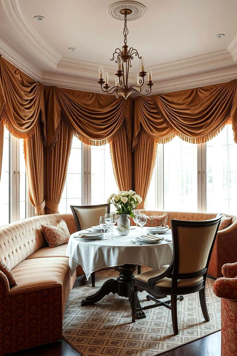 Stately Drapery and Upholstery - 24 Colonial Dining Room Ideas