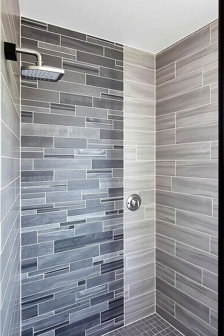 Statement Accent Wall - 24 Shower Wall Ideas