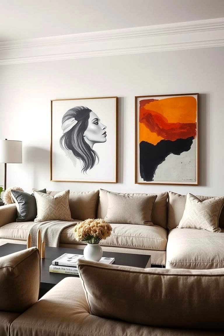 Statement Art Pieces - 24 Scandinavian Living Room Ideas