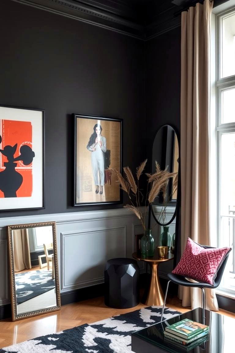 Statement Art and Reflective Mirrors - 24 Blair Waldorf Bedroom