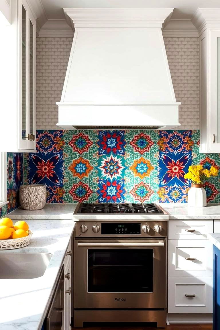 Statement Backsplash - 24 Boho Kitchen Ideas