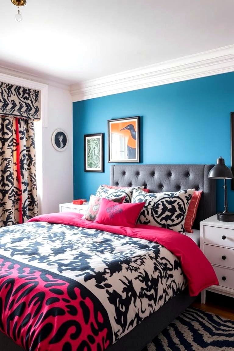 Statement Bedding for Bold Style - 24 Teen Bedroom Ideas