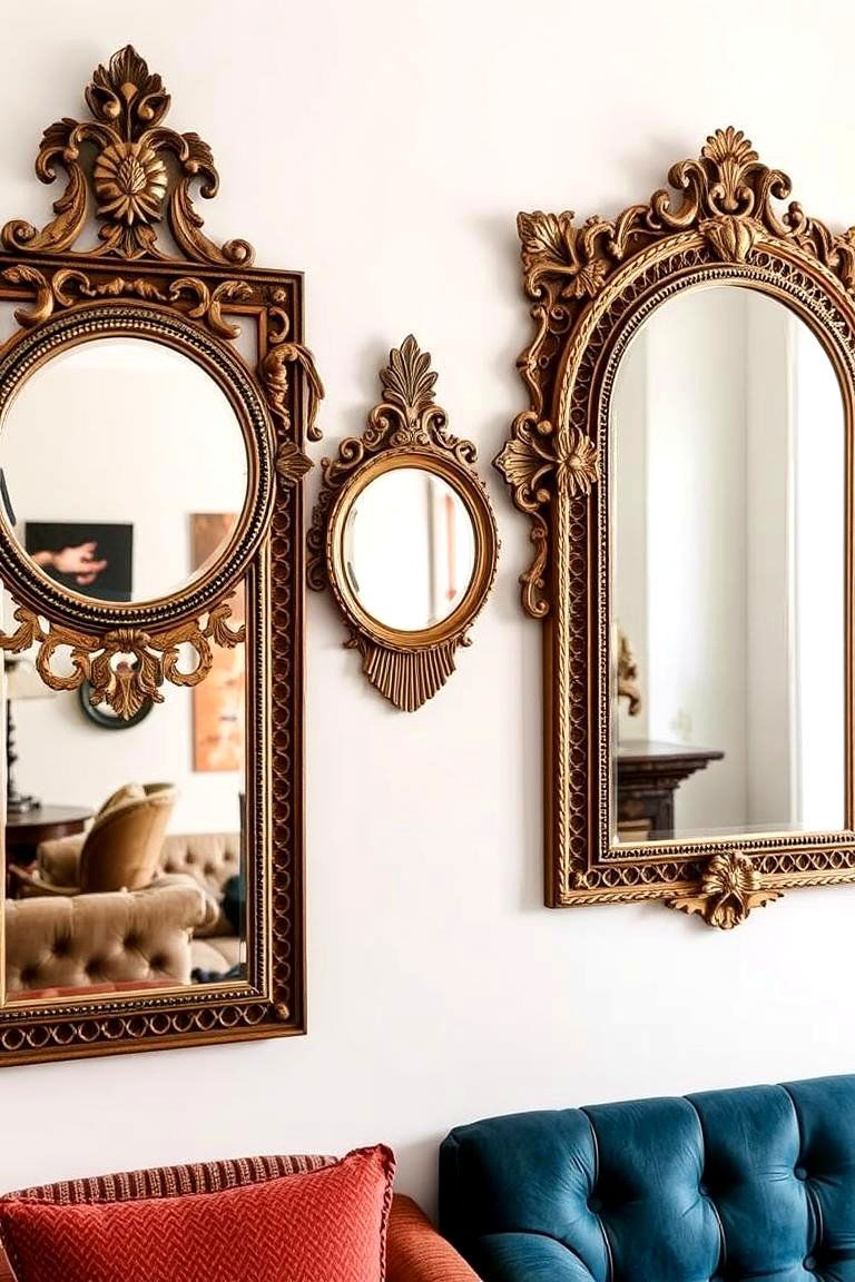 Statement Boho Mirrors - 24 Girls Boho Bedroom Ideas