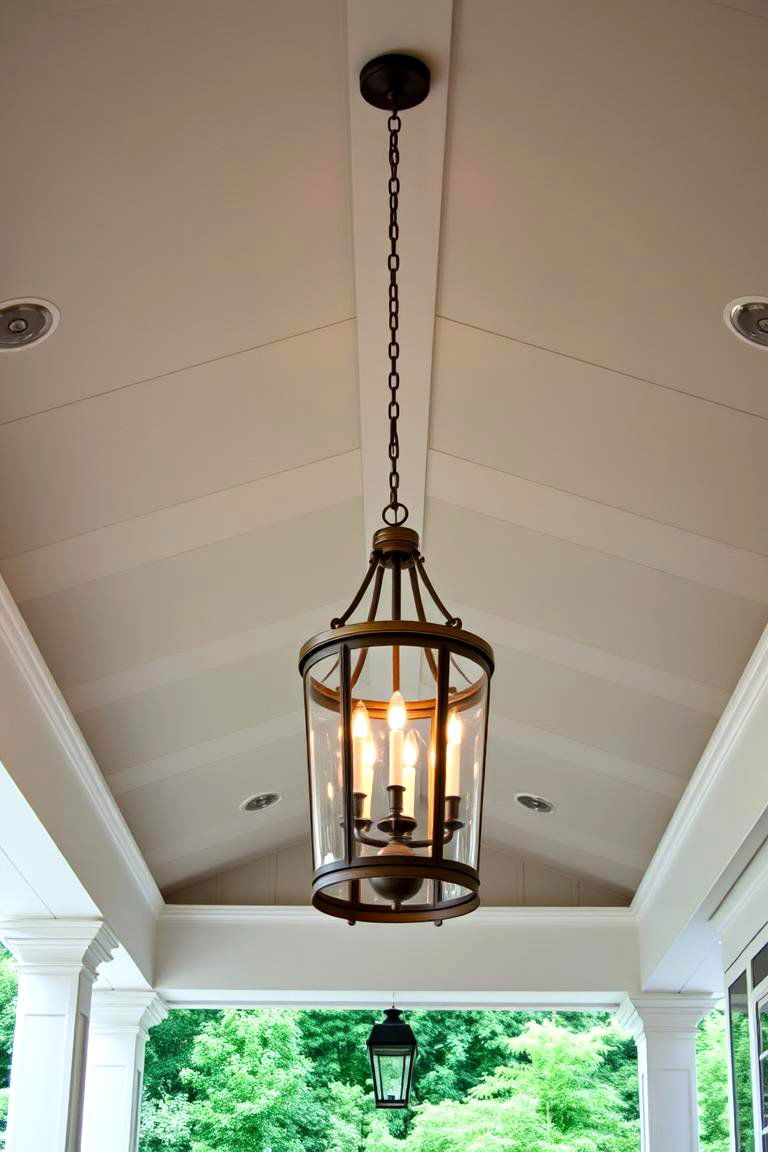 Statement Chandelier - 24 Porch Ceiling Ideas