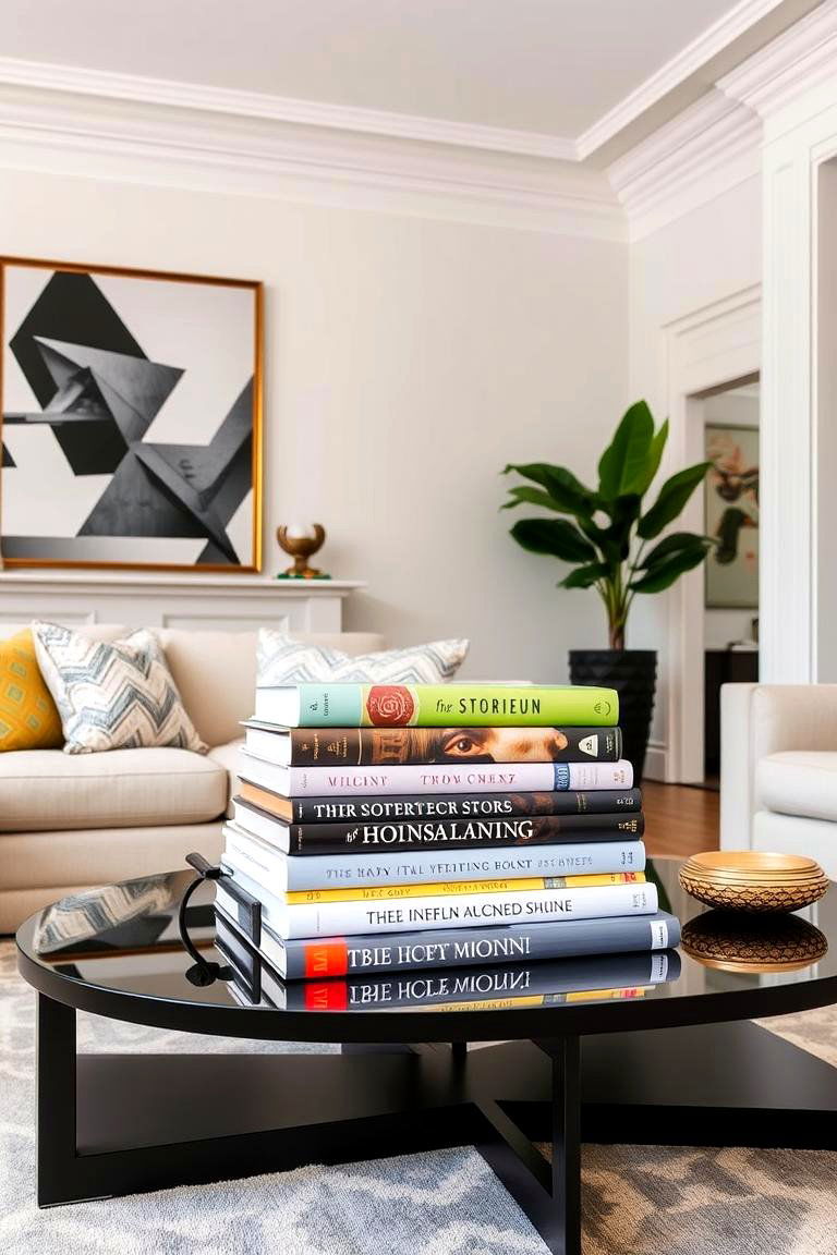 Statement Coffee Table Books - 24 Living Room Furniture Ideas
