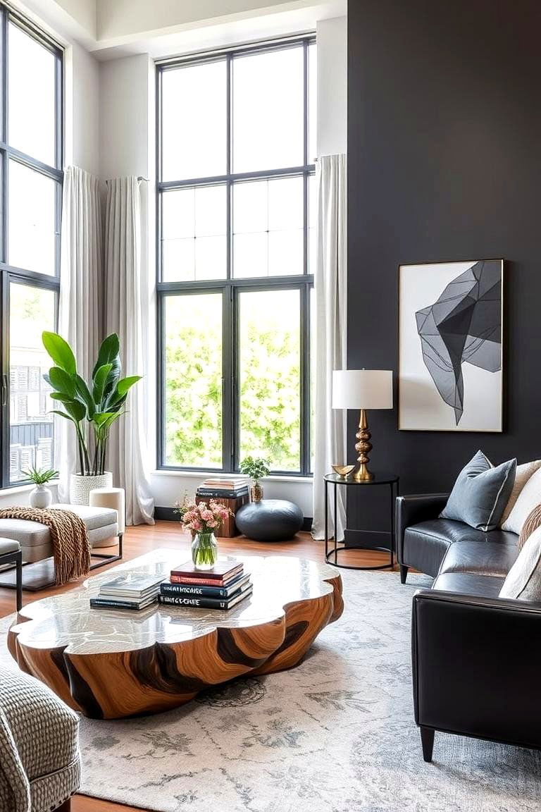Statement Coffee Table Feature - 24 Pottery Barn Living Room Ideas