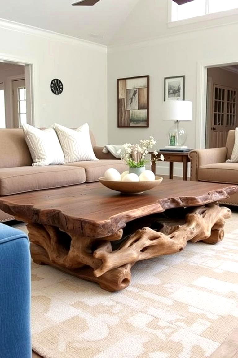 Statement Coffee Tables - 24 Beach House Living Room Ideas