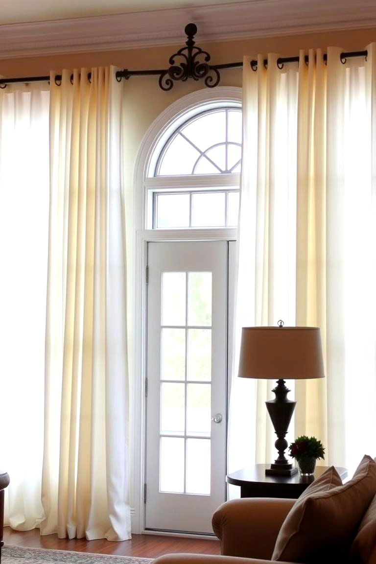 Statement Curtain Hardware - 24 Sliding Door Curtain Ideas