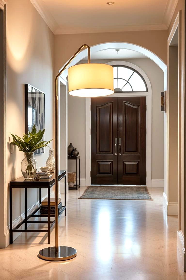 Statement Floor Lamp - 24 Entryway Lighting Ideas