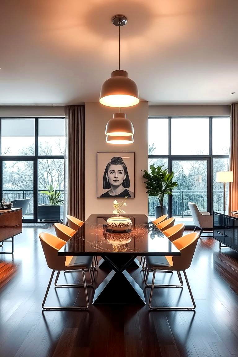Statement Floor Lamps - 24 Dining Room Lighting Ideas