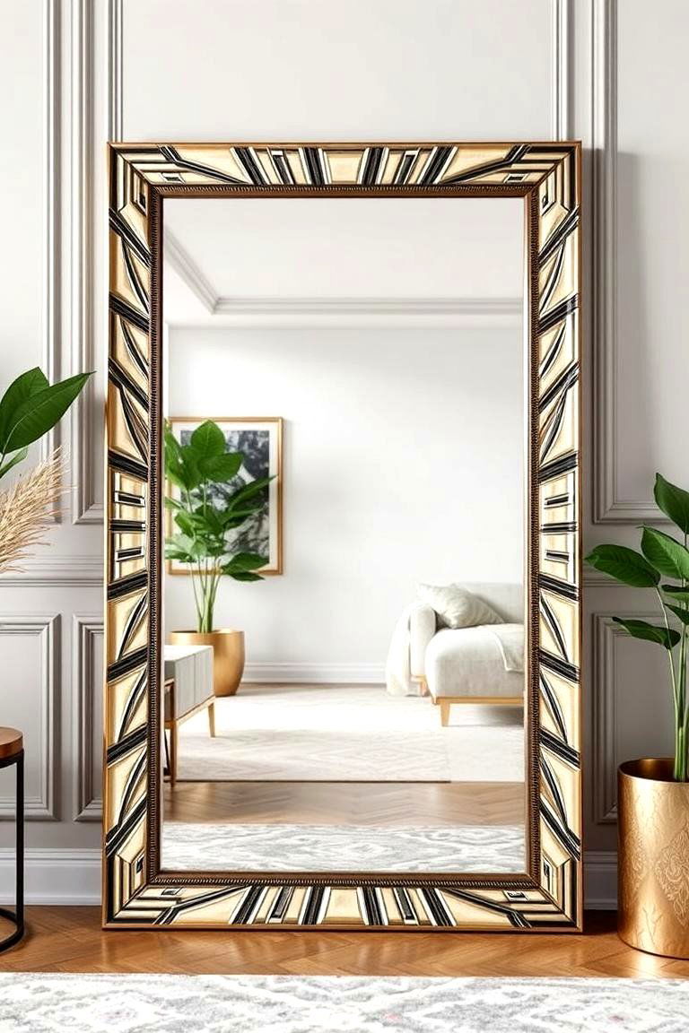 Statement Floor Mirror - 24 Bedroom Mirror Ideas