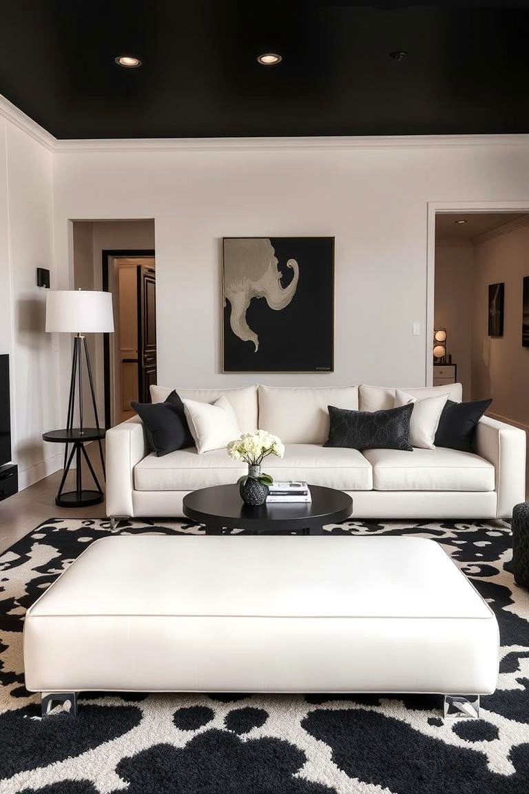 Statement Furniture Focus - 24 Black and Beige Living Room Ideas