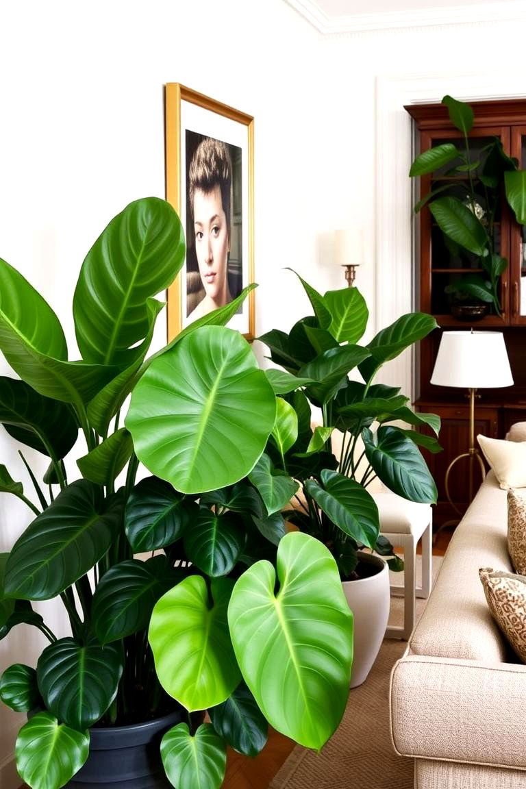 Statement Greenery - 24 Formal Living Room Ideas