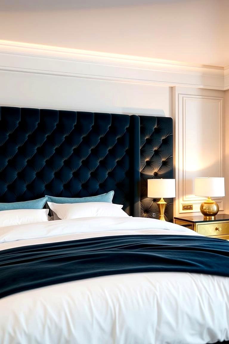 Statement Headboard as a Focal Point - 24 luxury modern bedroom ideas