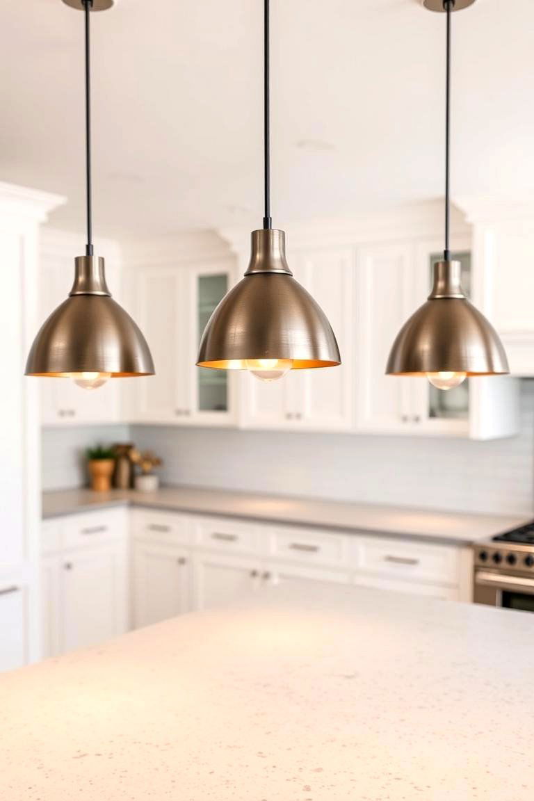 Statement Lighting Above the Island - 24 kitchen island decor ideas
