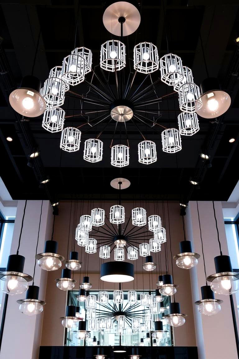 Statement Lighting Brilliance - 24 Black and Silver Bedroom Ideas