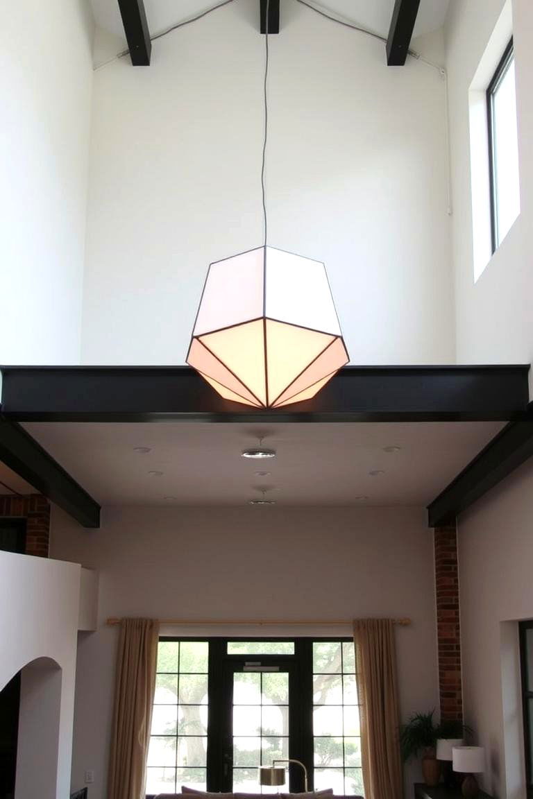 Statement Lighting Fixtures - 24 High Ceiling Tall Wall Decor Ideas