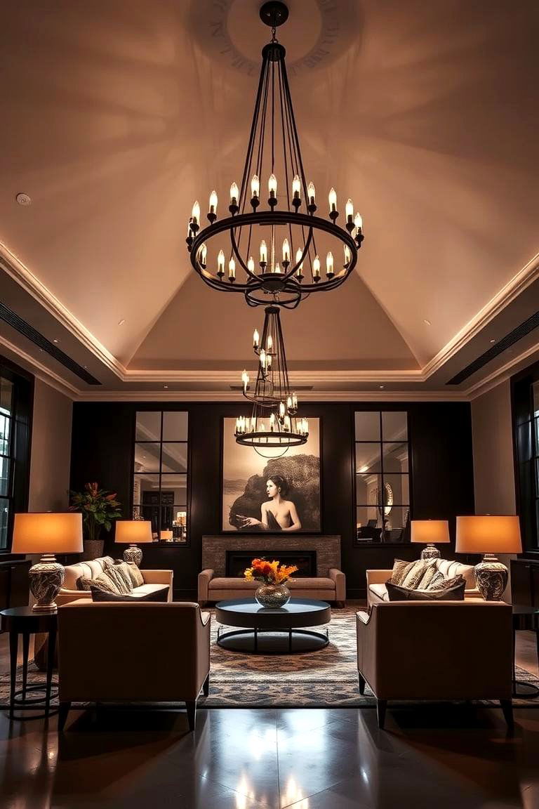 Statement Lighting Fixtures - 24 Housewarming Decoration Ideas