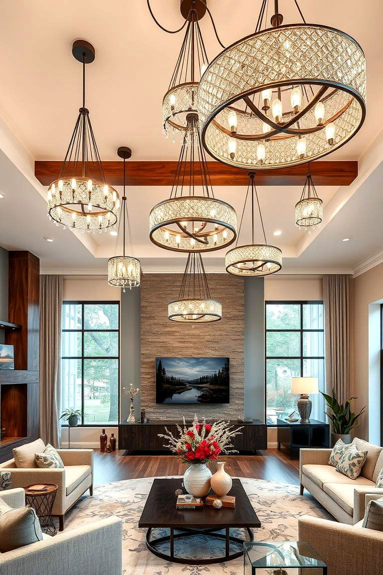 Statement Lighting Fixtures - 24 Joanna Gaines Living Room Ideas