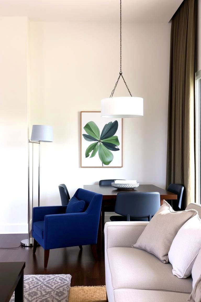 Statement Lighting Fixtures - 24 Living Room Dining Room Combos
