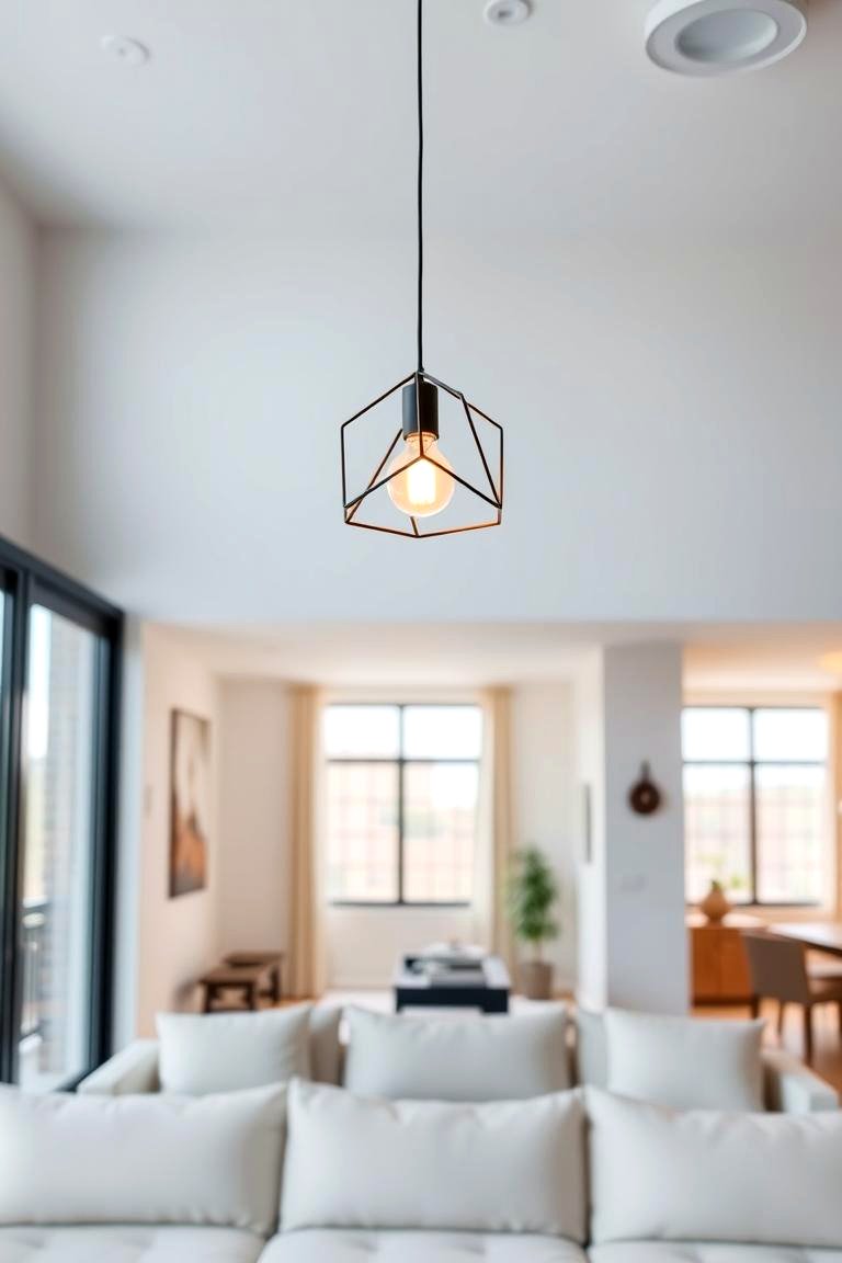 Statement Lighting Fixtures - 24 Mid-Century Modern Living Room Ideas
