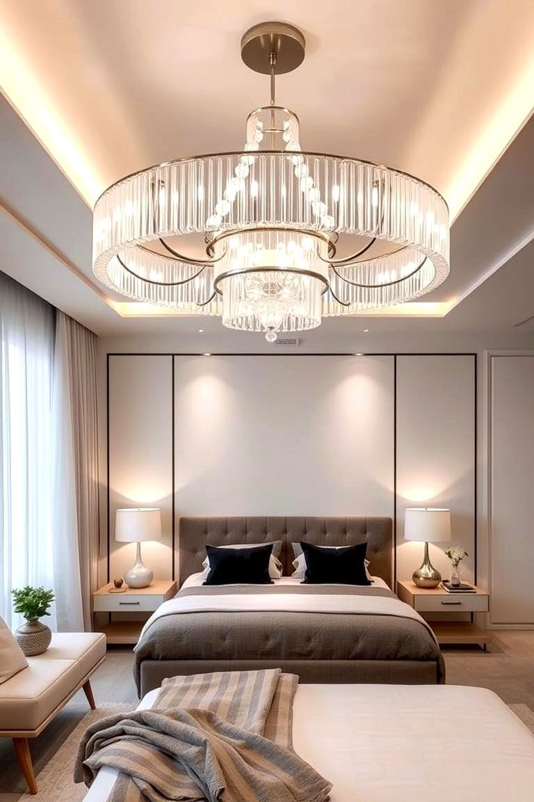 Statement Lighting Fixtures - 24 Modern Bedroom Ideas