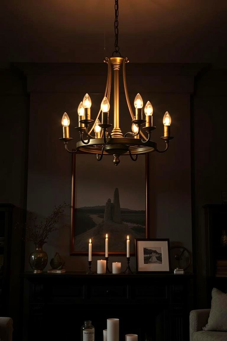 Statement Lighting Fixtures - 24 Moody Boho Living Room Ideas