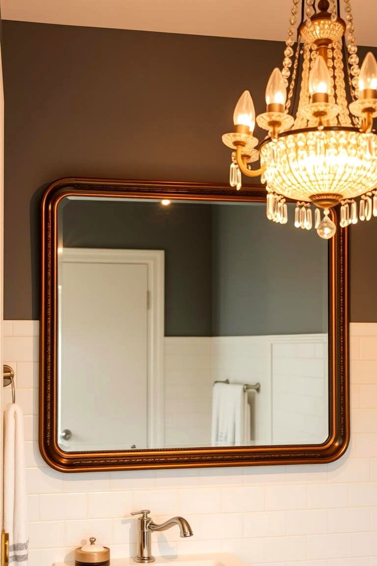 Statement Lighting Fixtures - 24 Eclectic Bathroom Ideas