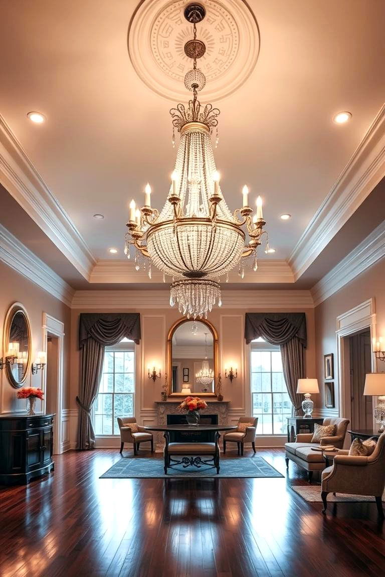 Statement Lighting Fixtures - 24 Formal Living Room Ideas