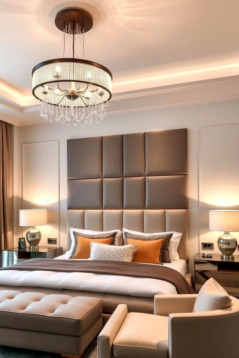 Statement Lighting Fixtures to Set the Mood - 24 Master Bedroom Ideas