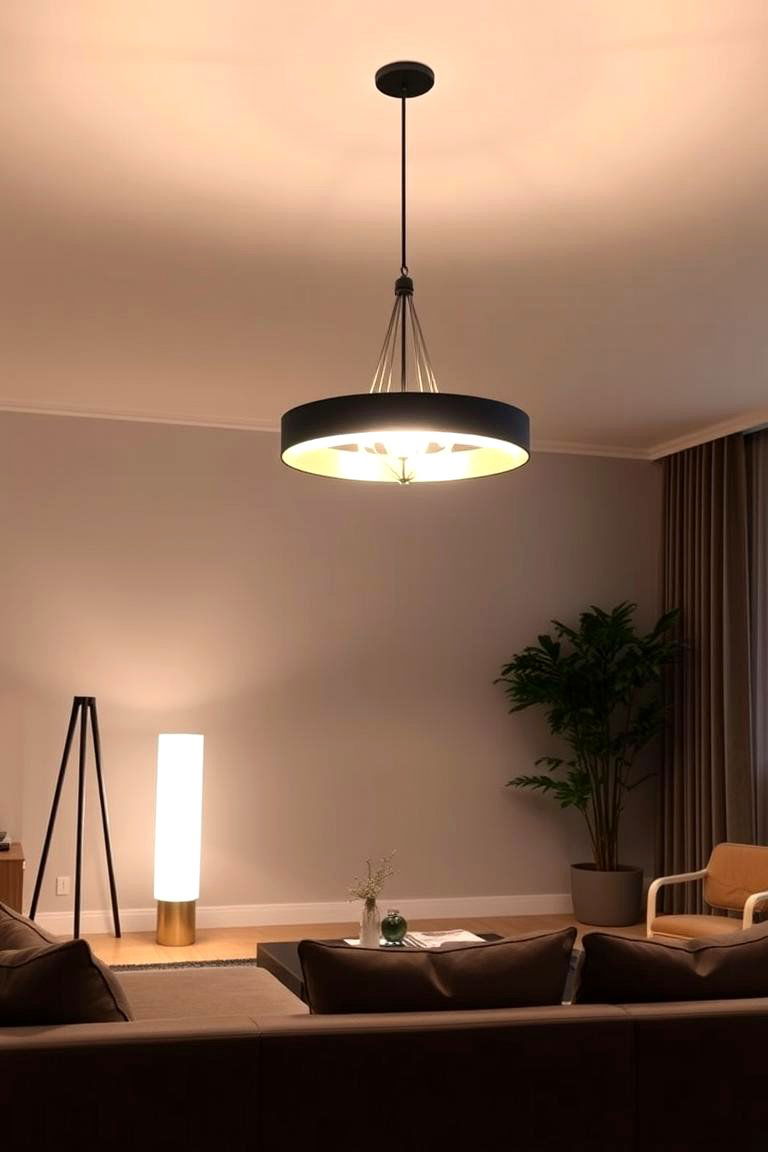 Statement Lighting Solutions - 24 Budget Apartment Living Room Ideas