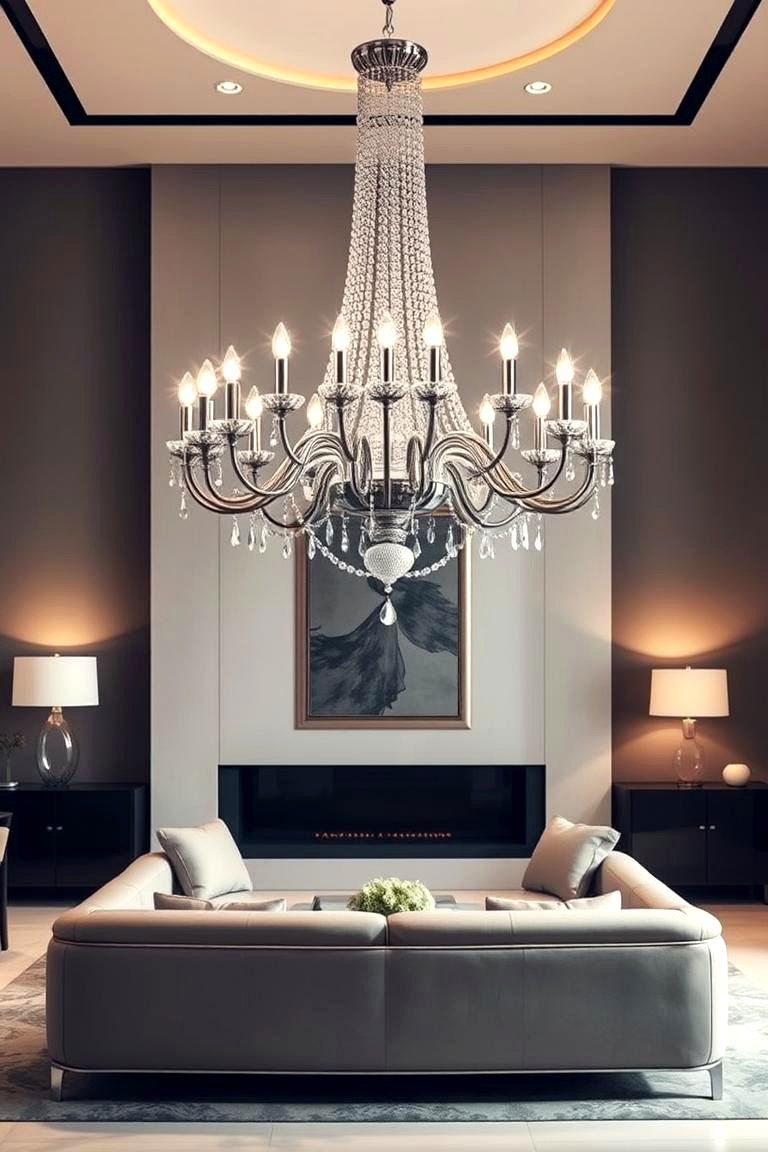 Statement Lighting to Elevate the Mood - 24 Modern Living Room Ideas