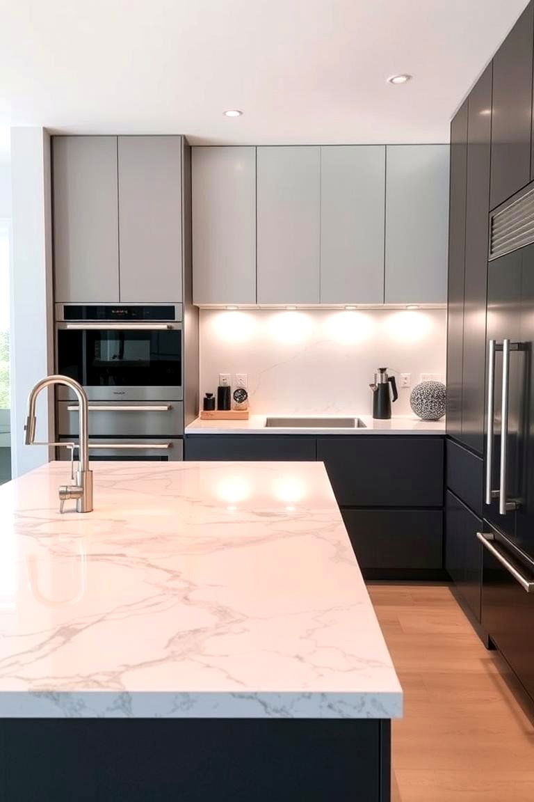 Statement Marble Island - 24 Luxury Kitchen Ideas