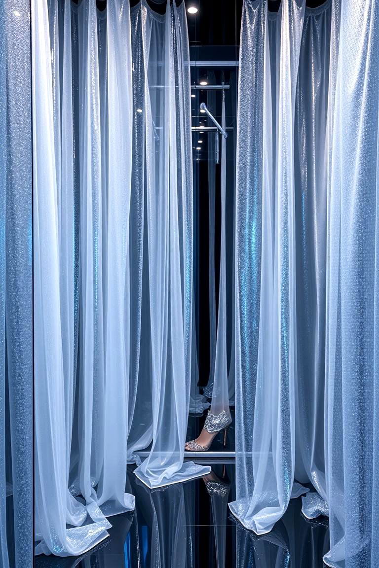 Statement Metallic Sheers - 24 closet curtain ideas
