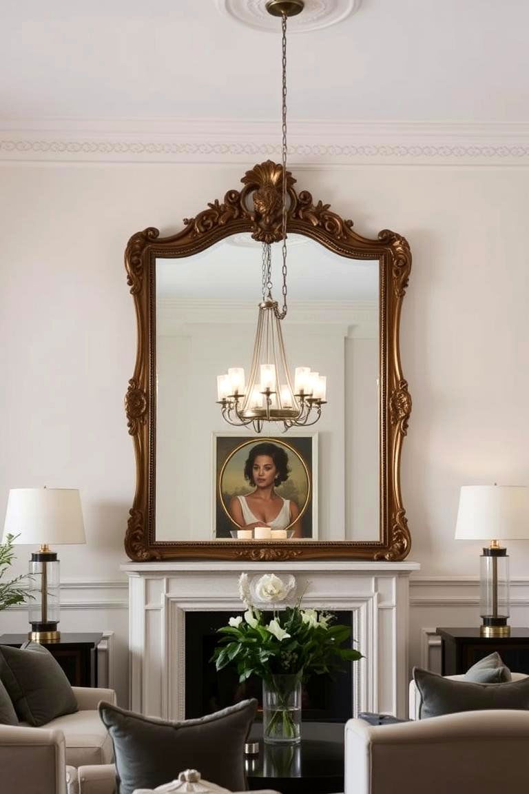 Statement Mirrors - 24 Eclectic Living Room Ideas