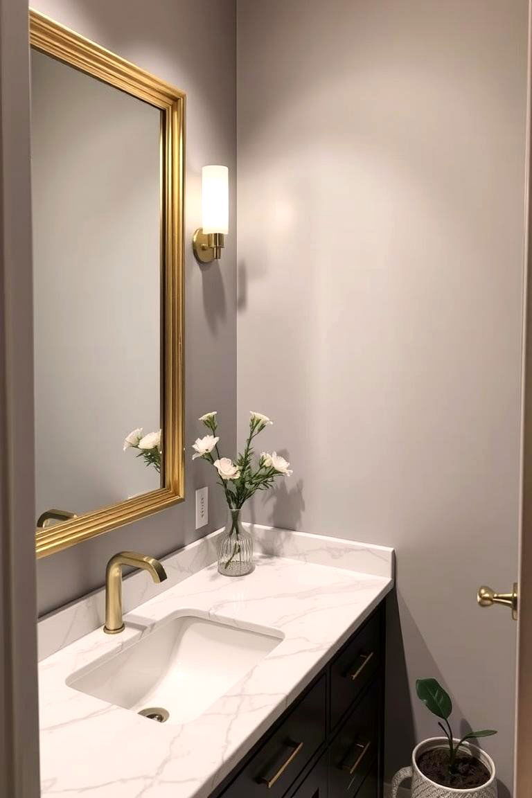 Statement Mirrors - 24 Powder Room Ideas