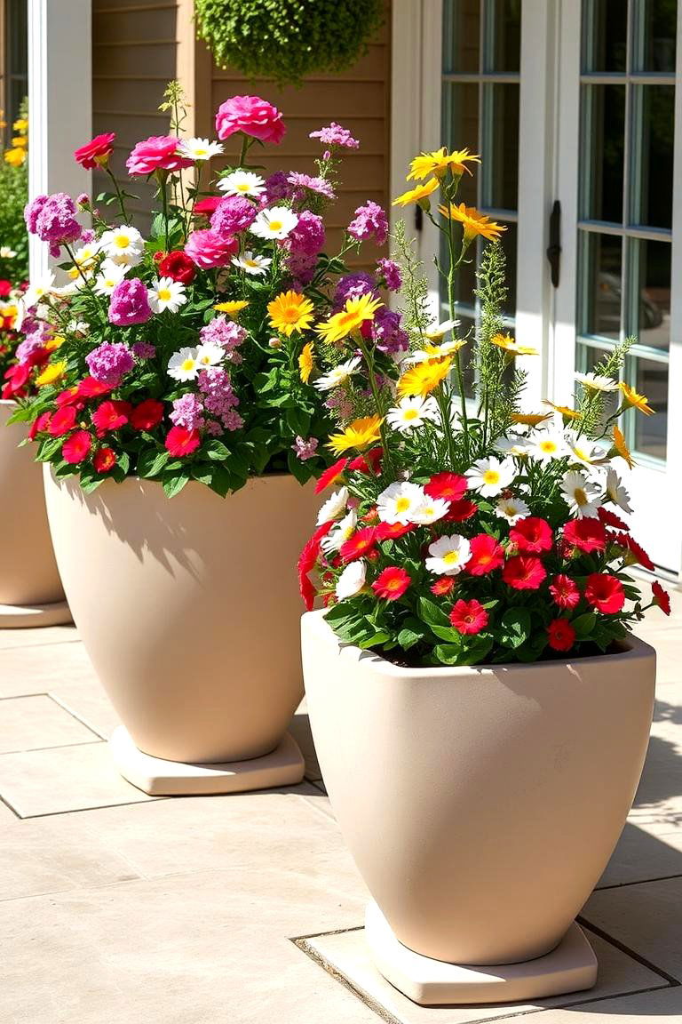 Statement Planters - 24 Backyard Decor Ideas